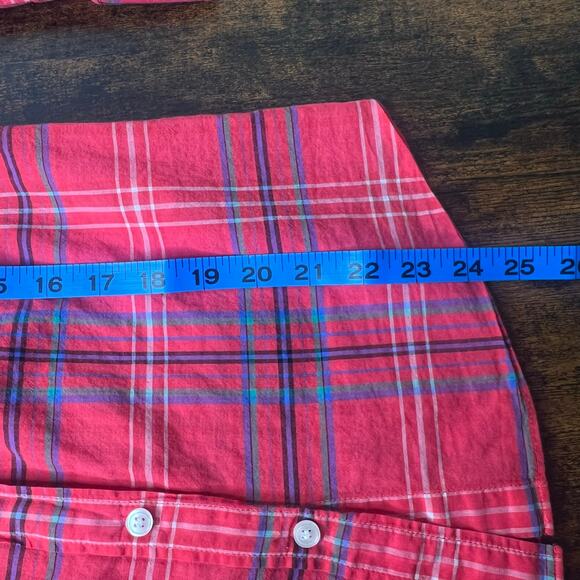 J. Crew Women's Perfect Fit Plaid Button Up Shirt XS Petite Cotton Long Sleeve - Picture 9 of 10